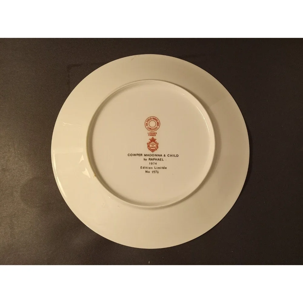 Cowper Madonna & Child Raphael Haviland Limoges Plate High Renaissance 1974